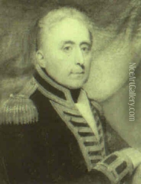 Portrait Of A Seated Admiral Oil Painting - Andrew Robertson