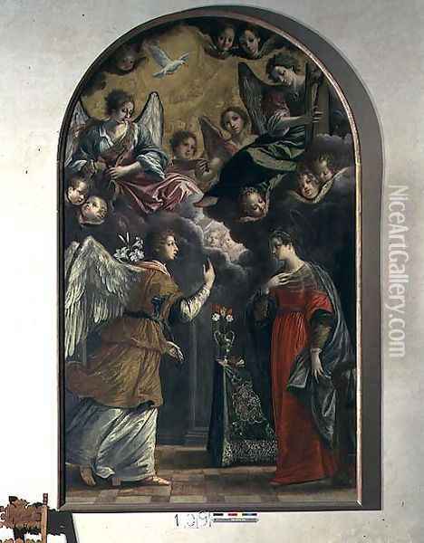 Annunciation Oil Painting - Antonio Maria Viani