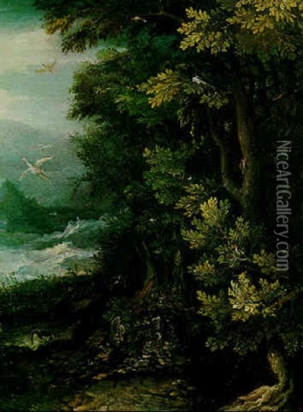 Waldlandschaft Oil Painting - Jan Brueghel the Elder