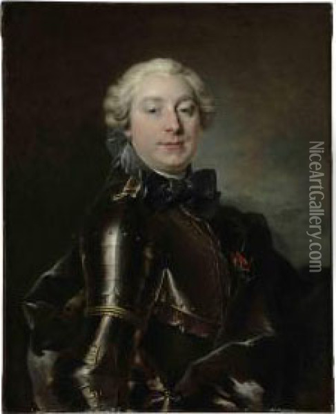 Portrait Of A Gentleman Oil Painting - Louis Tocque