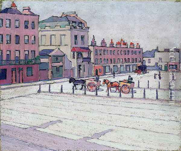 Cumberland Market, North Side, 1912 Oil Painting - Robert Polhill Bevan
