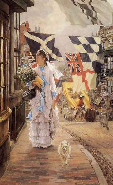 A Fete Day At Brighton Oil Painting - James Jacques Joseph Tissot