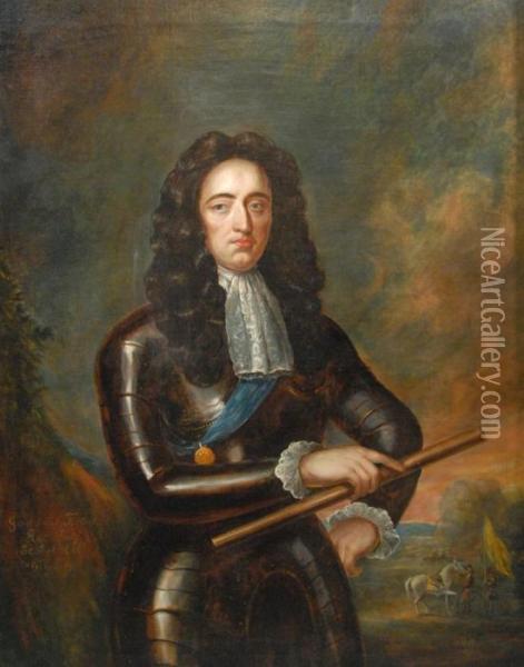 Portrait Of William Iii, House Of Orange Oil Painting - William Wissing or Wissmig