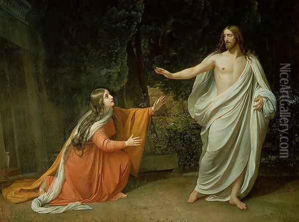 The Appearance of Christ to Mary Magdalene Oil Painting - Alexander Ivanov