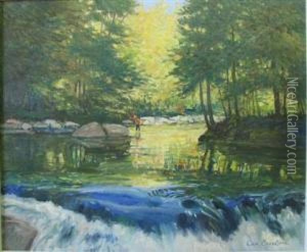 The Stream Oil Painting - Daniel Seiter