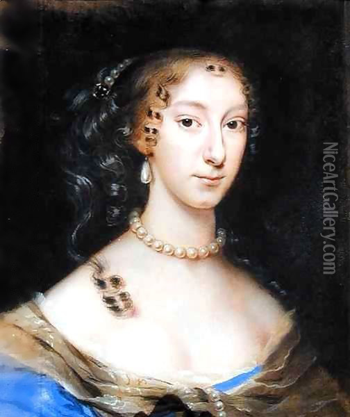 Portrait of a Nobleman's Wife Oil Painting - Edmund Ashfield