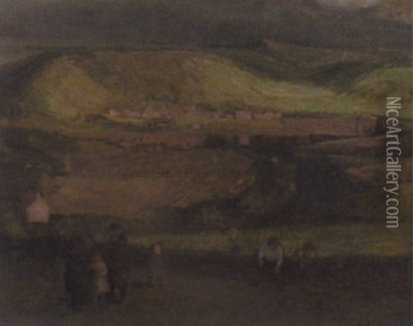 Sunlit Valley Oil Painting - Graham Bell