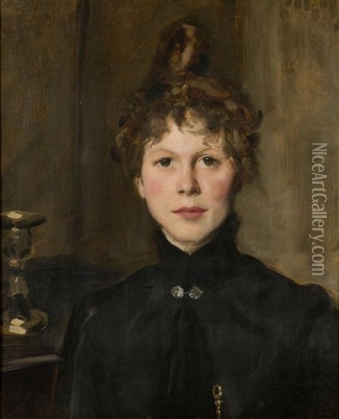 Portrait Einer Jungen Frau Oil Painting -  Carolus-Duran