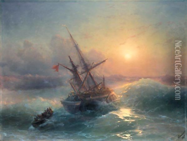 The Shipwreck 6 Oil Painting - Ivan Konstantinovich Aivazovsky