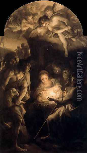 Adoration of the Shepherds Oil Painting - Anton Raphael Mengs