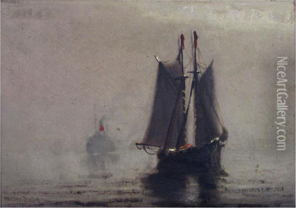 Marine Sailboat Oil Painting - Marshall Johnson
