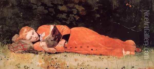 Book Oil Painting - Winslow Homer