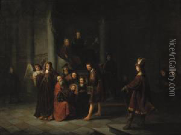 The Presentation At The Temple Oil Painting - Jacob van Spreeuwen
