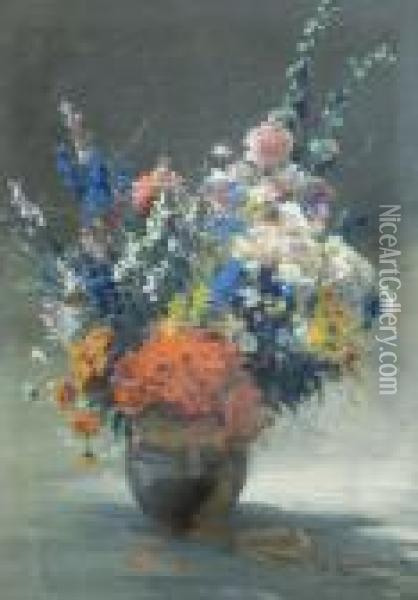 Bouquet De Fleurs Oil Painting - Eugene Henri Cauchois
