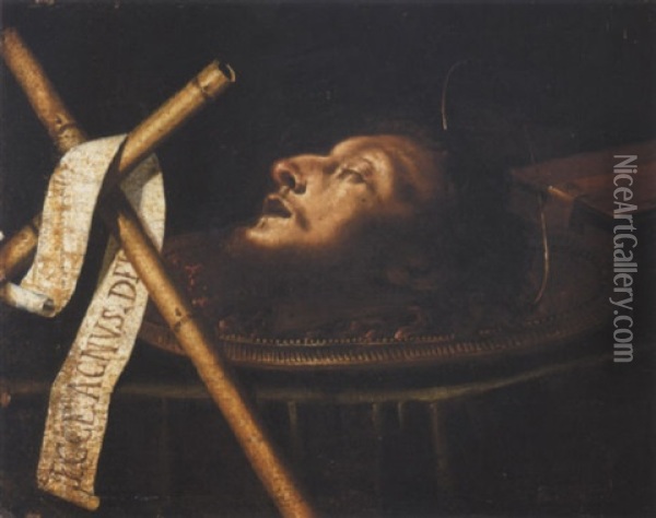 The Head Of John The Baptist Oil Painting - Francesco del Cairo