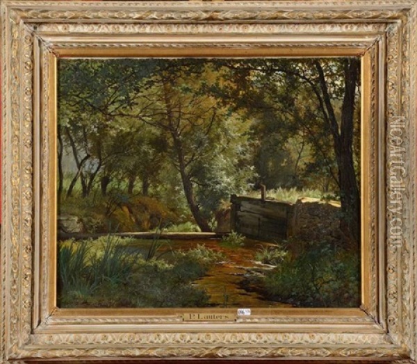 Petit Barrage Sur La Woluwe Oil Painting - Paul J. Lauters
