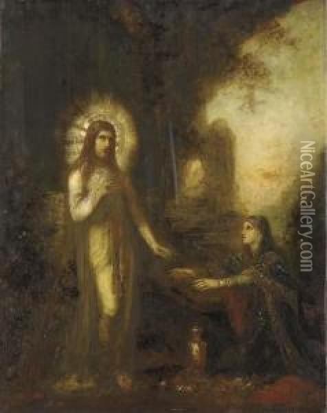 Christ And Mary Magdalene (noli Me Tangere) Oil Painting - Gustave Moreau