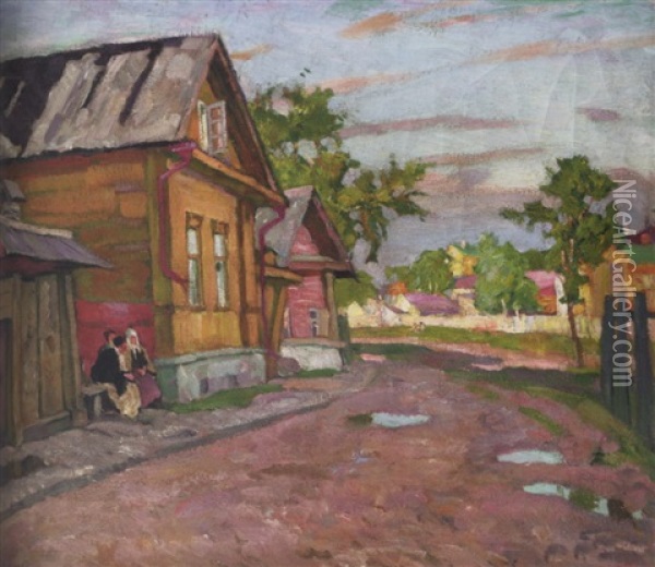 After The Rain, Pskov Oil Painting - Arnold Borisovich Lakhovsky
