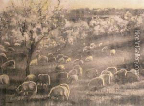 Springtime In Santa Clara Valley Oil Painting - Carl Henrik Jonnevold