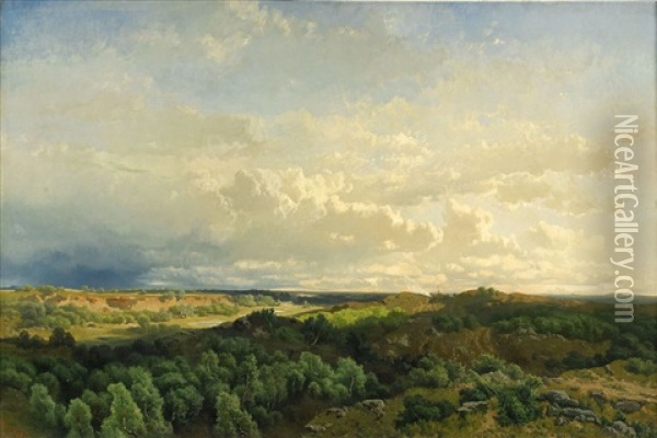 Sommerliche Landschaft Oil Painting - Johann Baptist Scheffer von Leonhardshoff