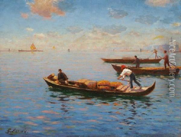 Venetian Scene Oil Painting - Gaspard De Latoix