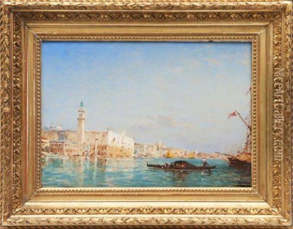 Gondole Sur Le Grand Canal,venise Oil Painting - Felix Ziem