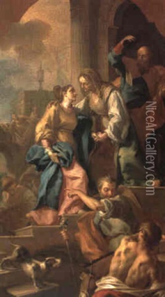 Die Heimsuchung Oil Painting - Francesco de Mura