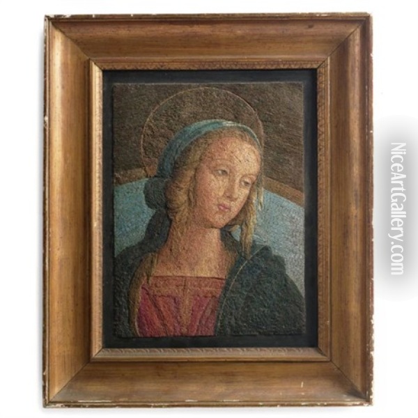 Madonna Enthroned Between St. John And St. Sebastian Oil Painting - Pietro Perugino