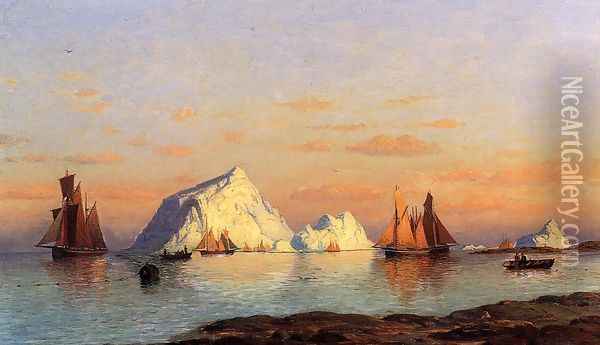 Fishermen Off The Coast Of Labrador Oil Painting - William Bradford