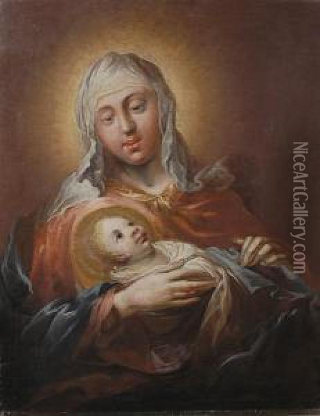 Madonna Z Dzieciatkiem Oil Painting - Joseph Conrad Seekatz