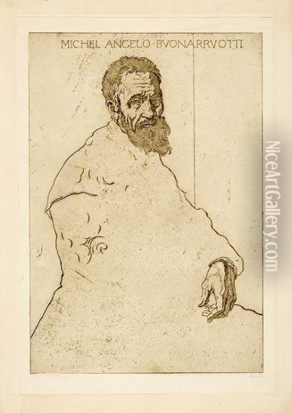 Michelangelo Buonarotti Oil Painting - Emil Orlik