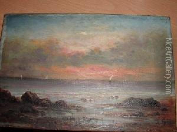 Coastal Scene Oil Painting - Harry Spence