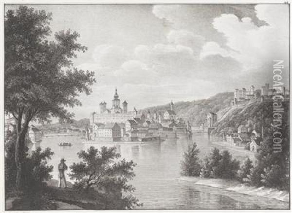 Donau-ansichten Vom Ursprunge Bis Zum Ausflusse Ins Schwarze Meer Oil Painting - Jacob Alt