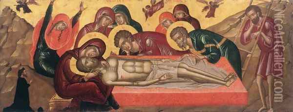 The Lamentation of Christ Oil Painting - Cretan Unknown Master
