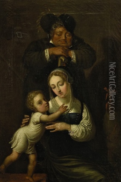 Familienbildnis Oil Painting - Carl Wilhelm (Ludwig) Tischbein
