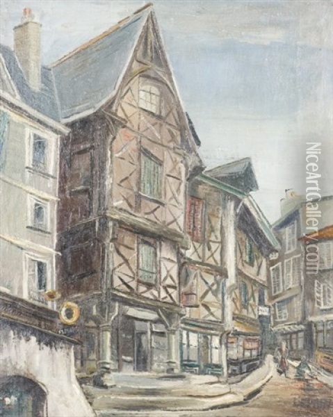 Rue De Thiers Oil Painting - Marcel Francois Leprin