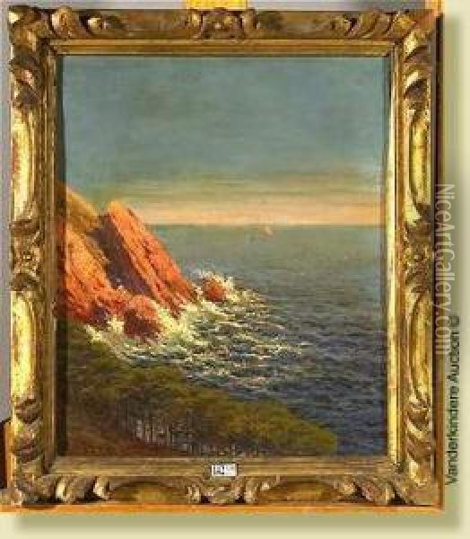 Cote D'azur Oil Painting - Adelin Charles Morel De Tanguy