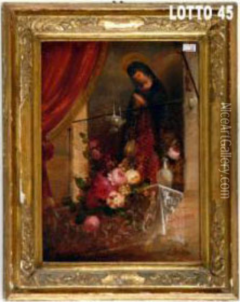 Madonna In Preghiera Oil Painting - Luigi Scrosati