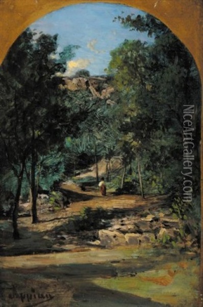 Les Environs De Rix (ain) Oil Painting - Adolphe Appian