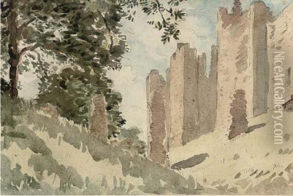 Chepstow Castle, Wales Oil Painting - Philip Wilson Steer