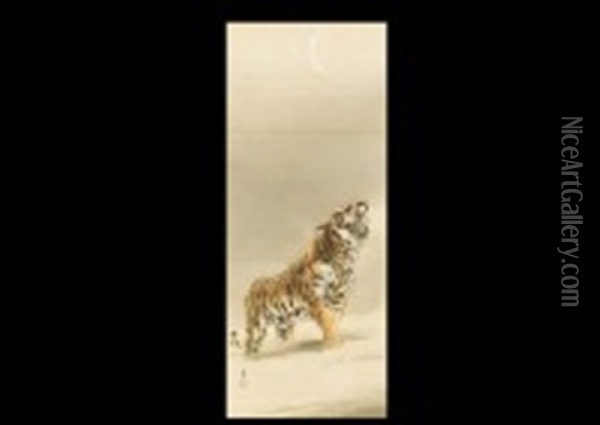 Tiger Oil Painting - Mio Goseki