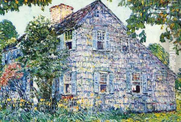 Old House, East Hampton Oil Painting - Frederick Childe Hassam