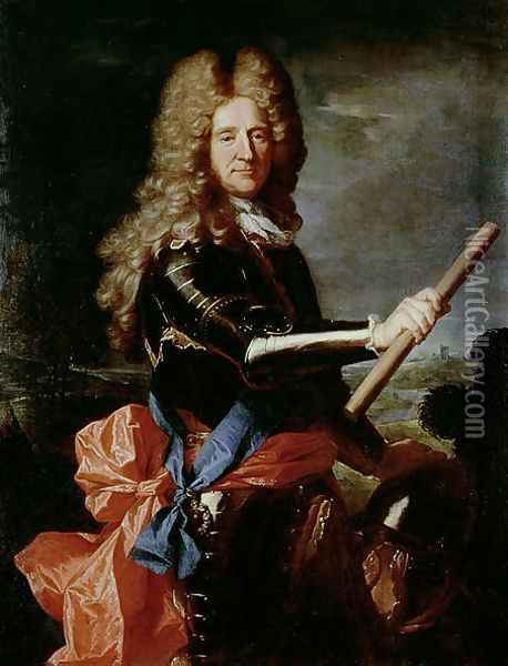 William Bentinck, Earl of Portland 1649-1709, 18th century Oil Painting - Hyacinthe Rigaud