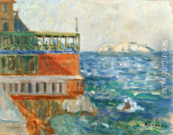 Les Bains De Marseille Oil Painting - Eugene Antoine Durenne