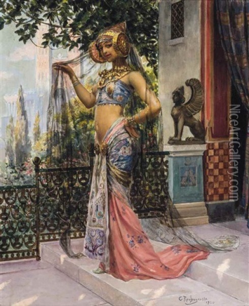 Oriental Beauty Oil Painting - Georges Antoine Rochegrosse