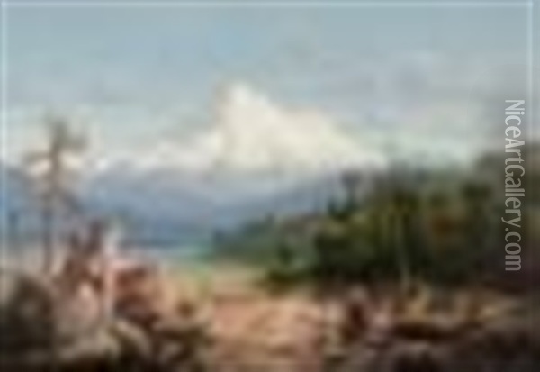 Mount Shasta Oil Painting - William Samuel Parrott