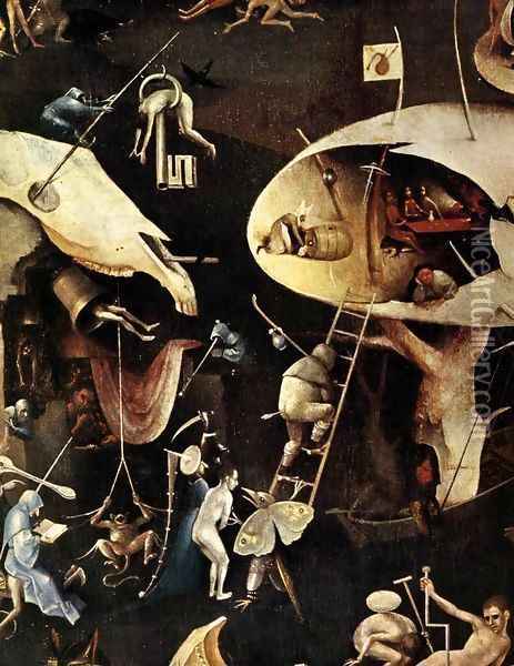 Triptych of Garden of Earthly Delights (detail) 6 Oil Painting - Hieronymous Bosch