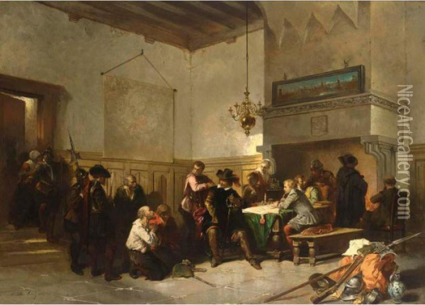 Tribunal Oil Painting - Herman Frederik Carel ten Kate