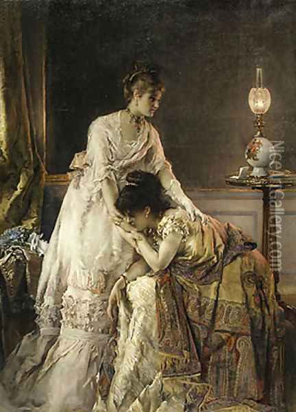 After the Ball 1874 Oil Painting - Alfred Stevens
