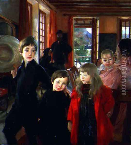 The Artist's Family, 1890 Oil Painting - Paul Albert Besnard